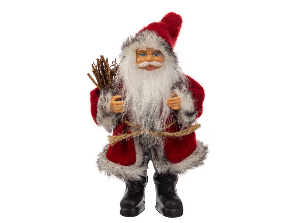 Christmas Paradies 41003-30 Weihnachtsmann Santa Klaus ca. 30 cm rot /braun