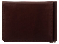 STEFANO Dollarclip 470-032 mit Kartenfächern und Münzfach dunkelbraun
