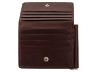 STEFANO Dollarclip 470-032 mit Kartenfächern und Münzfach dunkelbraun
