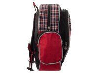 STEFANO 1702-29-60 Kinder Rucksack Rennauto kariert