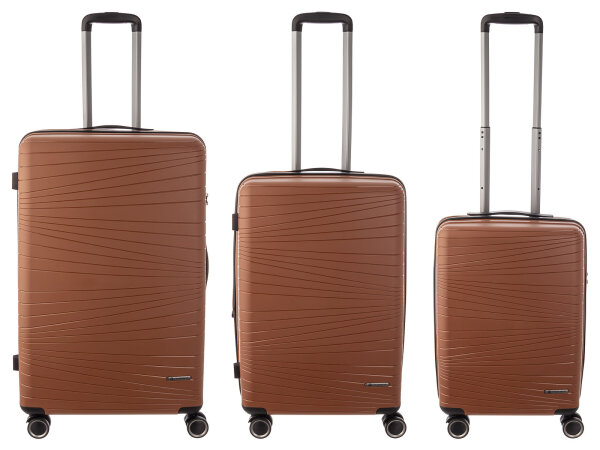 Franky PP14/19 Spinner 3er Set 55er/65er/75er mit TSA-Zahlenschloss kupfer