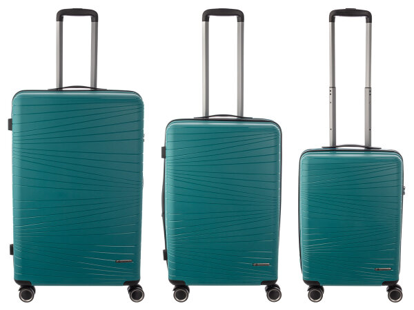 Franky PP14/19 Spinner 3er Set 55er/65er/75er mit TSA-Zahlenschloss türkis