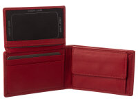 Bugatti ALDO Scheintasche 49113701 Querformat wallet with flip schwarz rot