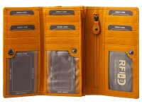 JS Überschlag-Börse RFID BX-835N wallet Querformat gelb