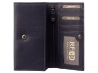 JS Überschlag-Börse RFID BX-835N wallet Querformat navy