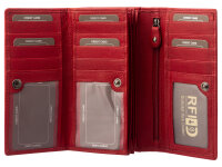 JS Überschlag-Börse RFID BX-835N wallet Querformat rot