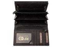 JS Überschlag-Börse RFID BX-835N wallet Querformat schwarz