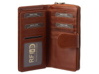 JS Damen Börse Riegel XL C32199 bridgebraun RFID-Blocker