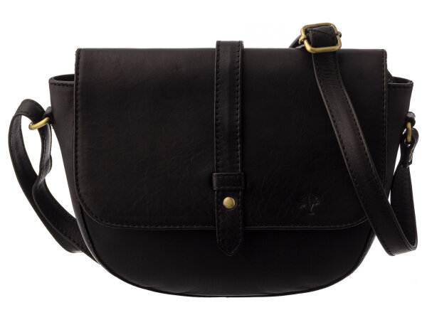 Prato Jagdtasche Umhängetasche H400 Leder black