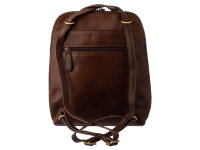 Prato City Rucksack L400 Leder 2 in 1 Rucksack und Umhängetasche brown