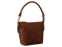 Prato Umhängetasche J401 Leder dark cognac