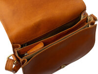 Prato Jagdtasche Umhängetasche H401 Leder light cognac