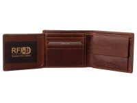 JS Geldbörse Scheintasche C22292 RFID-Blocker Leder Querformat
