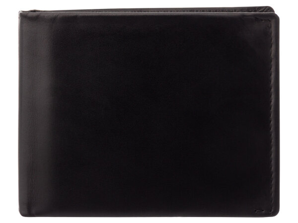 JS Geldbörse Scheintasche C22292 RFID-Blocker Leder Querformat schwarz