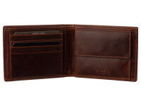JS Geldbörse Scheintasche C22292 RFID-Blocker Leder Querformat cognac