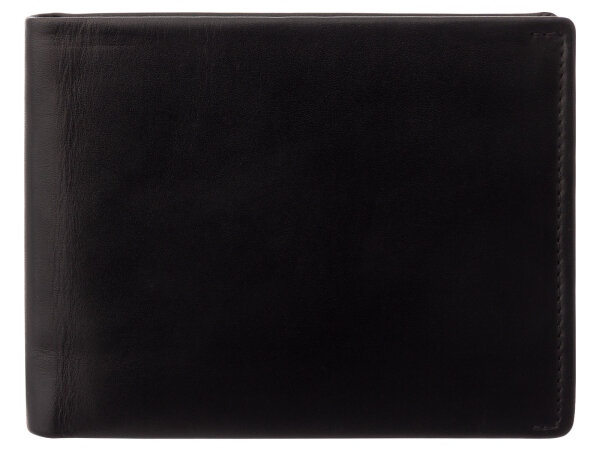 JS Geldbörse Scheintasche C22292 RFID-Blocker Leder Querformat schwarz