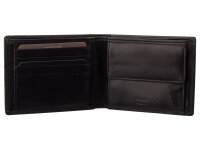 JS Geldbörse Scheintasche C22292 RFID-Blocker Leder Querformat schwarz