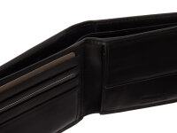 JS Geldbörse Scheintasche C22292 RFID-Blocker Leder Querformat schwarz