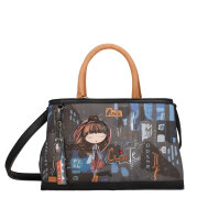 Anekke Contemporary Short Handle Bag Handtasche 37801-221 grau/cognac