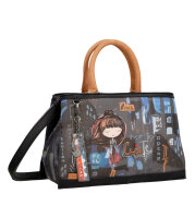 Anekke Contemporary Short Handle Bag Handtasche 37801-221 grau/cognac