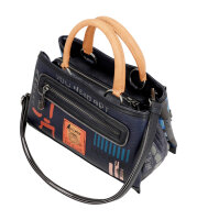 Anekke Contemporary Short Handle Bag Handtasche 37801-221 grau/cognac
