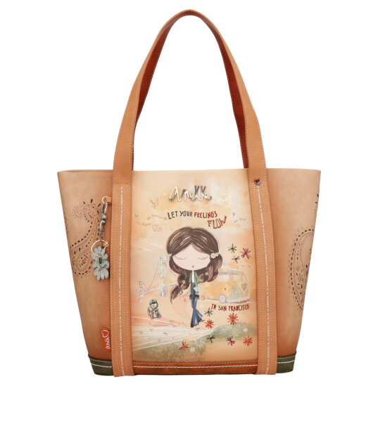 Anekke Peace & Love Shoulder Bag Shopper 38802-272 natur/braun