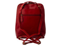 Prato City Rucksack L400 Leder 2 in 1 Rucksack und Umhängetasche red