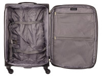 Top Travel  Koffer Spinner 42243060 ca. 60 cm mit Dehnfalte schwarz