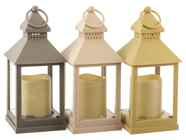 Noor Living 88349 Light Up LED Laterne warmweiß, flackernd