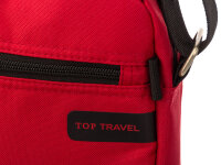Top Travel 422431 Umhängetasche Reißverschlusstasche rot / schwarz
