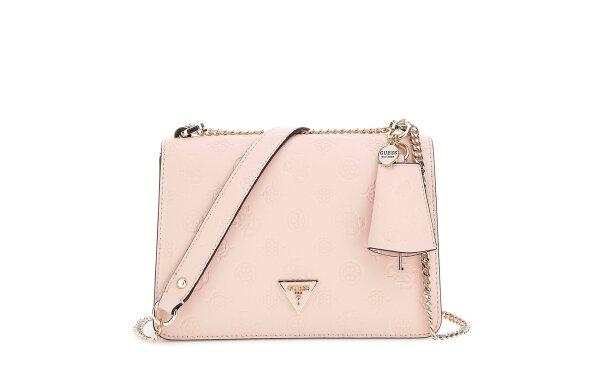 GUESS Jena Convertible Xbody Flap Damen Umhängetasche pale pink logo