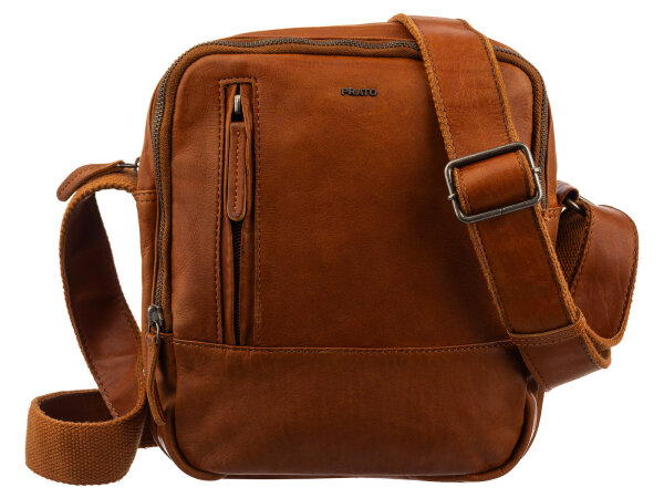 Prato LM Shahid J42-R Rindleder Umhängetasche cognac