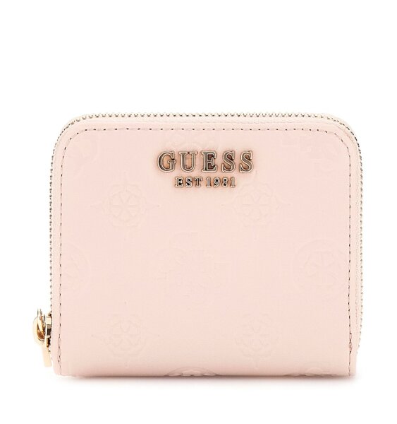 GUESS Jena SLG small Zip Around Wallet Damen Geldbörse pale pink logo