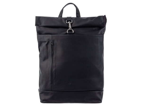 Prato LM Asif Al16-N Cityrucksack Rindleder Rolltop dkblau