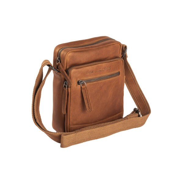 The Chesterfield Brand Birmingham Umhängetasche Cow Wax Pull Up Leder 31 cognac