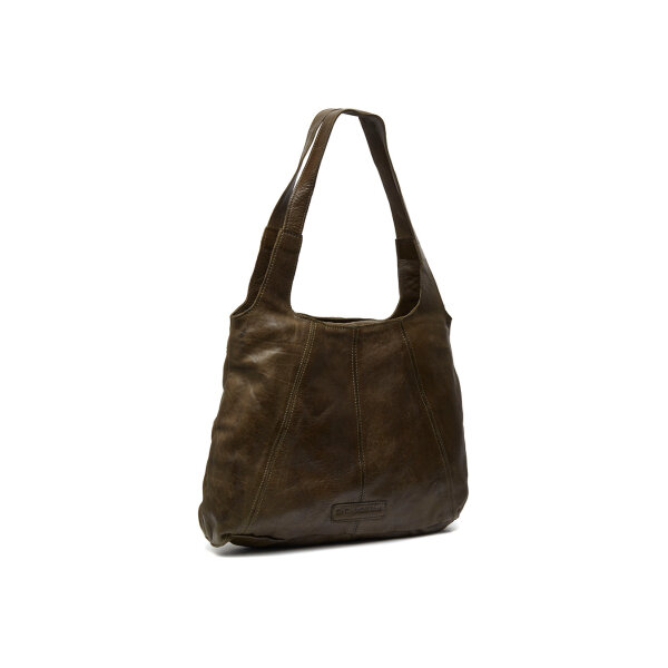 The Chesterfield Brand Marseille Schultertasche Leder 02 olivegrün