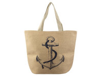 JSI Bade Shopper 1088 Tasche Maritim Strandtasche Anker groß