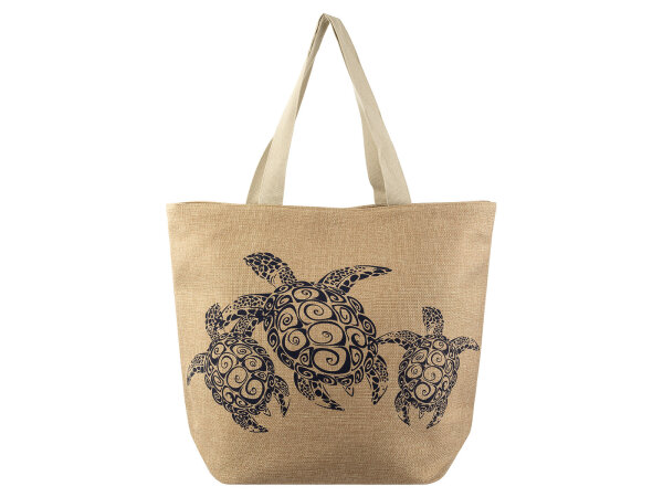 JSI Bade Shopper 1088 Tasche Maritim Strandtasche Schildkröte