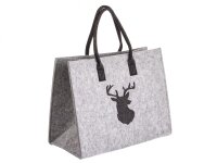 Prato Filztasche Shopper  FT01-S light grey