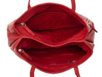 Prato LM Asif Tragetasche Handtasche geprägtes Rindleder, 31 x 28 x 10 cm (B x H x T)  - K05 rot
