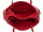 Prato LM Asif Tragetasche Handtasche geprägtes Rindleder, 31 x 28 x 10 cm (B x H x T)  - K05 rot