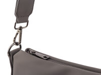 Prato LM Joyce Reißverschlusstasche Umhängetasche ca. 5 Liter S544-R dark grey