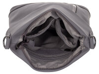 Prato LM Joyce Reißverschlusstasche Umhängetasche ca. 5 Liter S544-R mid grey