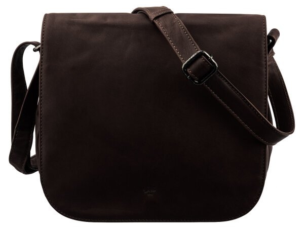 Prato Jagdttasche XL mit Überschlag brown