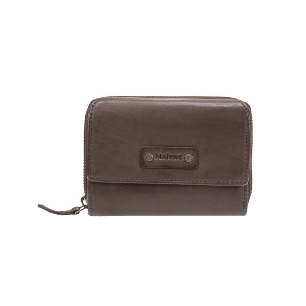 Maitre Steinbach 4060001752 Dagrete Purse Mh14Fz Leder Geldbörse Vintagelook 702 dark brown