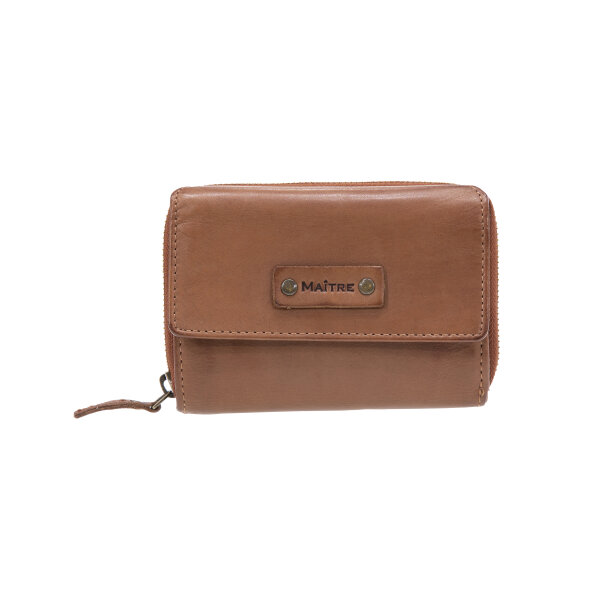 Maitre Steinbach 4060001752 Dagrete Purse Mh14Fz Leder Geldbörse Vintagelook 703 cognac