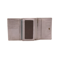 Maitre Steinbach 4060001754  Doris Purse Mh12F Leder Geldbörse Vintagelook 801 light grey