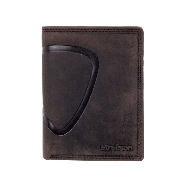 Strellson Baker Street Knox Billfold V8 Herren Geldbörsen Hochformat dark brown