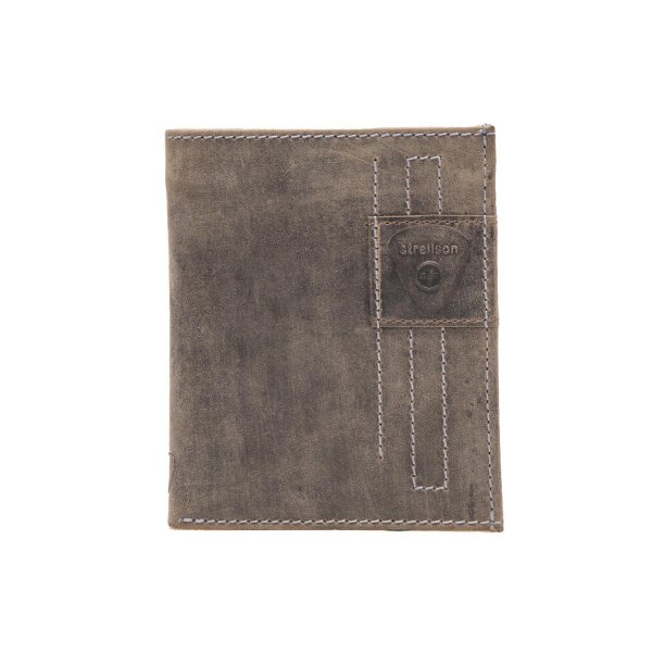 Strellson Richmond Tate Billfold V12 Herren Geldbörse Leder Hochformat dark brown