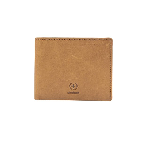 Strellson Blackwall Corbin Billfold H7 Herren Geldbörsen Leder Querformat cognac